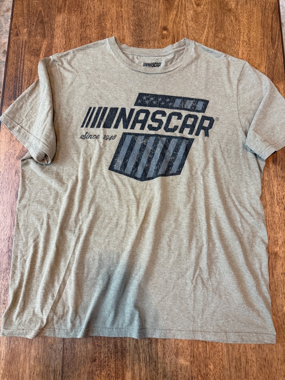 Men’s Nascar Olive Green Short Sleeve Logo Tee